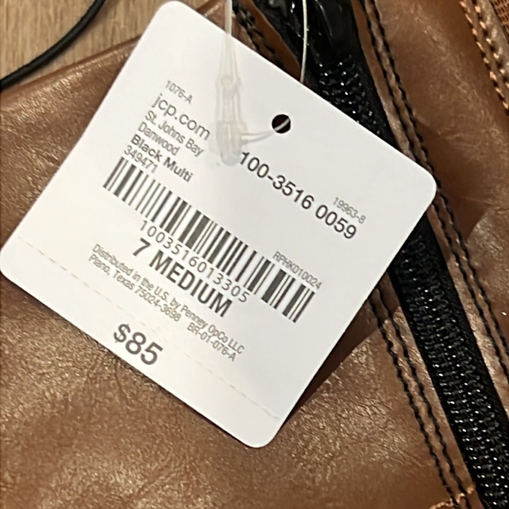 St. John’s Bay Danwood Riding Black & Brown Knee-High Boots Size 7M Memory-foam - Picture 4 of 16